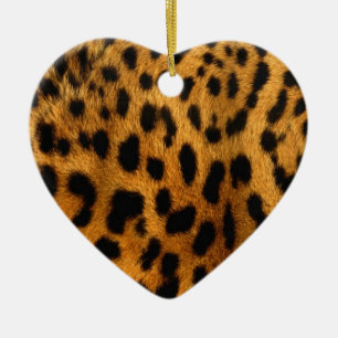 Leopard Fur Print Ceramic Tree Decoration