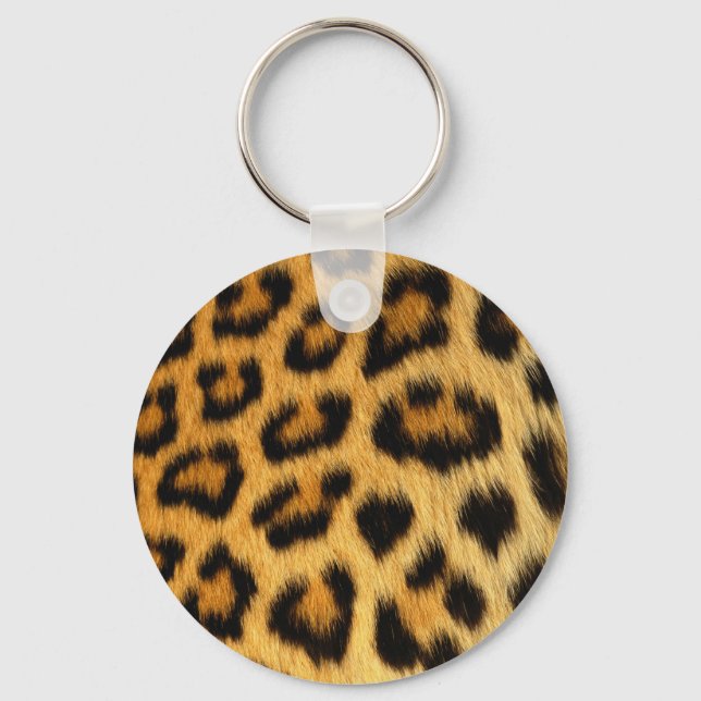 Leopard Fur Print Key Ring (Front)