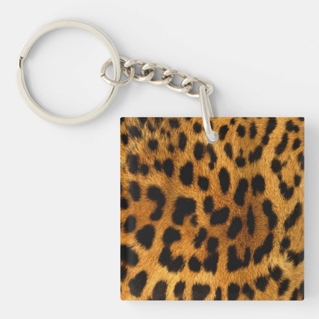 Leopard Fur Print Key Ring (Front)