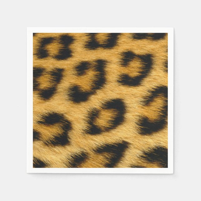 Leopard Fur Print Napkin (Front)
