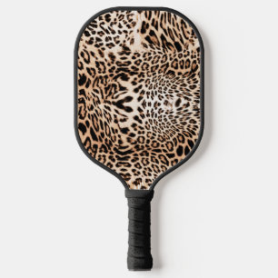 Leopard Fur Print Pickleball Paddle