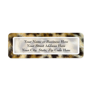 Leopard Fur Print Return Address Labels