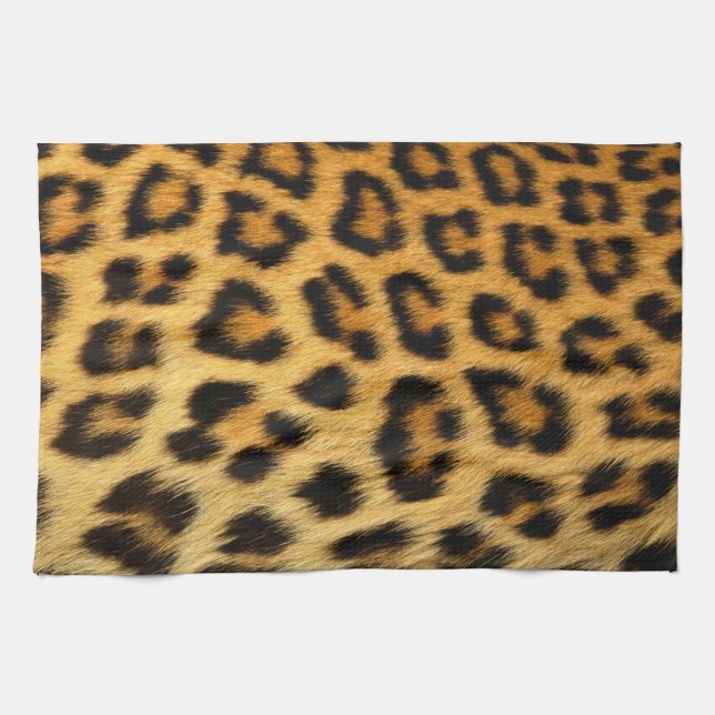 Leopard Fur Print Tea Towel (Horizontal)