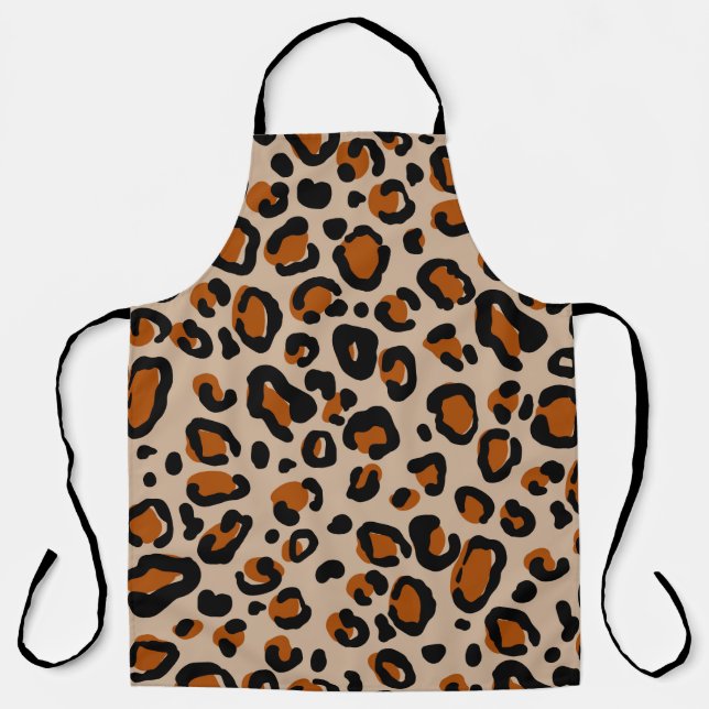 Leopard fur seamless pattern apron (Front)