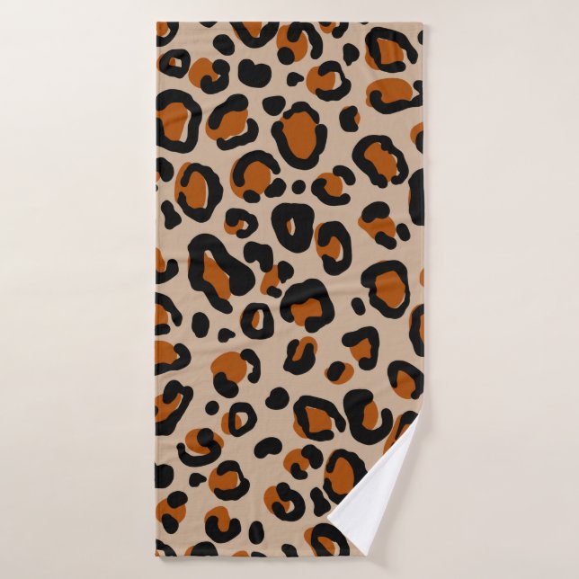 Leopard fur seamless pattern bath towel (Bath Towel)