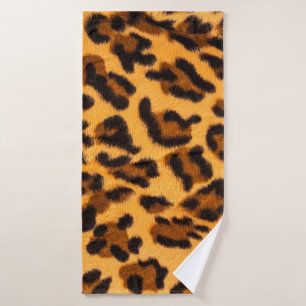 Leopard fur seamless pattern bath towel