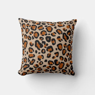 Leopard fur seamless pattern cushion