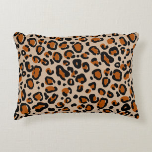 Leopard fur seamless pattern decorative cushion