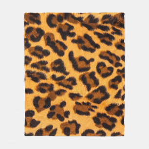 Leopard fur seamless pattern fleece blanket