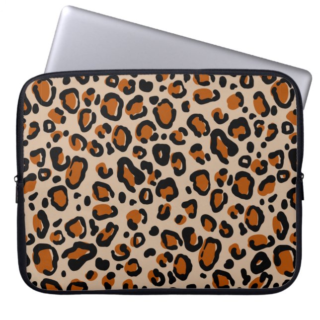 Leopard fur seamless pattern laptop sleeve (Front)