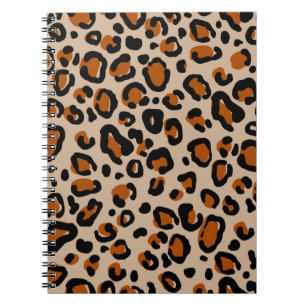 Leopard fur seamless pattern notebook