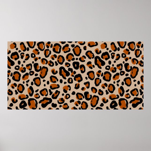 Leopard fur seamless pattern poster (Front)