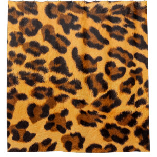 Leopard fur seamless pattern shower curtain