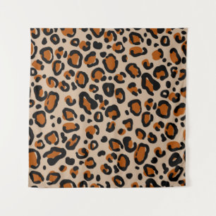 Leopard fur seamless pattern tapestry