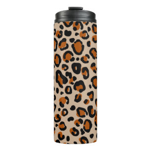 Leopard fur seamless pattern thermal tumbler