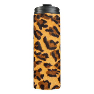 Leopard fur seamless pattern thermal tumbler