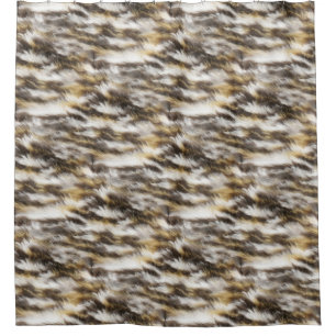 leopard fur shower curtain bathroom