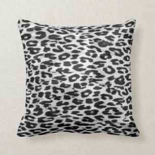 Leopard fur skin cushion