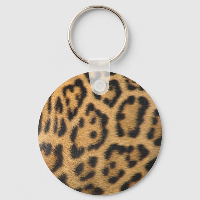 Leopard Fur Spots Pattern Key Ring (Front)