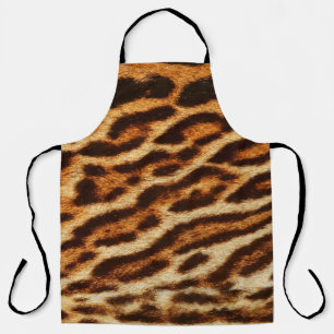Leopard fur textures. Animal print Apron