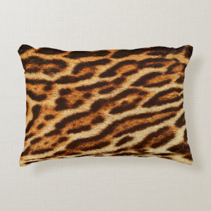 Leopard fur textures. Animal print Decorative Cushion