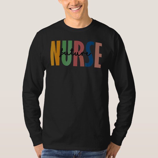 Leopard Future Nurse Nursing Student School T-Shirt (Front)