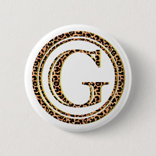 leopard G 6 Cm Round Badge