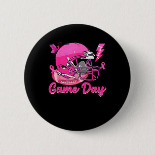 Leopard Game Day Pink American Footbyll Tackle Bre 6 Cm Round Badge