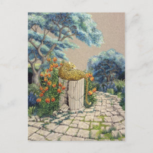 Leopard Garden Postcard