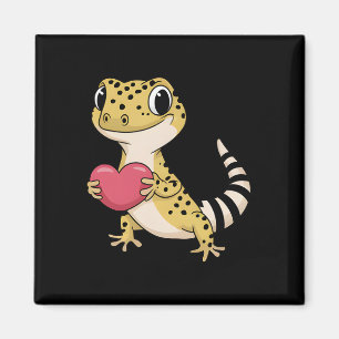 Leopard Gecko Animal Valentine Lovers Reptile  Magnet