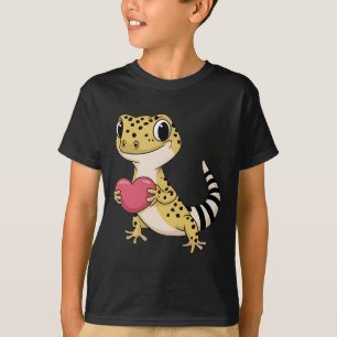 Leopard Gecko Animal Valentine Lovers Reptile T-Shirt