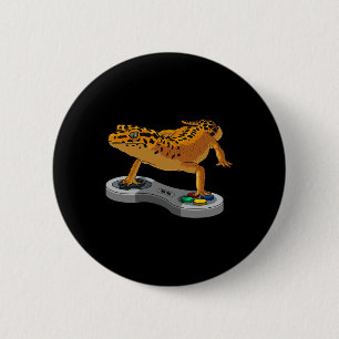 Leopard Gecko Bearded Dragon Gift Kids Cool Gamers 6 Cm Round Badge