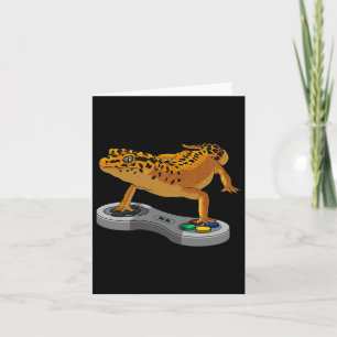 Leopard Gecko Bearded Dragon Gift Kids Cool Gamers Card
