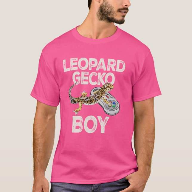 Leopard Gecko Boy Video Game Lizard & Reptiles Gam T-Shirt (Front)