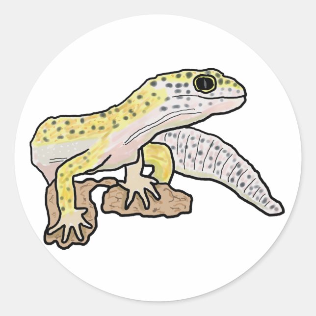 Leopard Gecko Classic Round Sticker (Front)