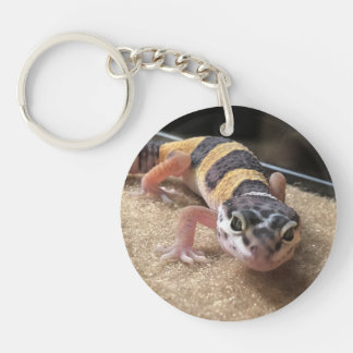 Leopard Gecko Close Up Keychain