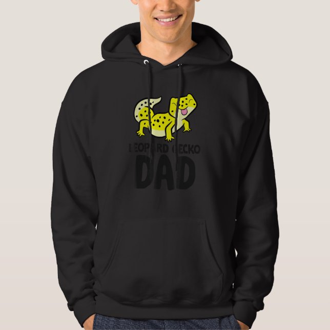 Leopard Gecko Dad Lizard Reptile Leopard Gecko Pap Hoodie (Front)