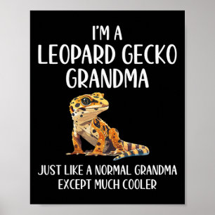 Leopard Gecko Grandma Definition Animals Lover Mot Poster