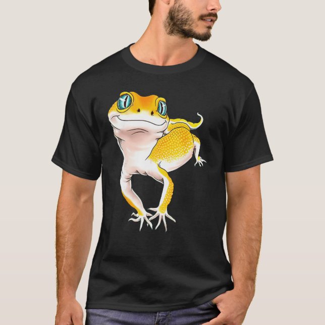 Leopard Gecko  I Love My Gecko Gecko Dad T-Shirt (Front)