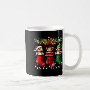 Leopard Gecko In Christmas Socks Lights Leopard Ge Coffee Mug