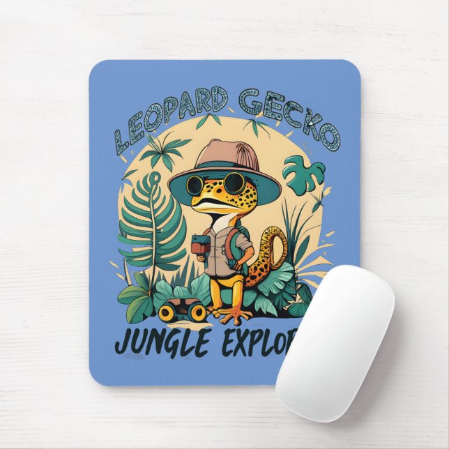 Leopard Gecko Jungle Explorer : Wild Adventure Mouse Mat (With Mouse)