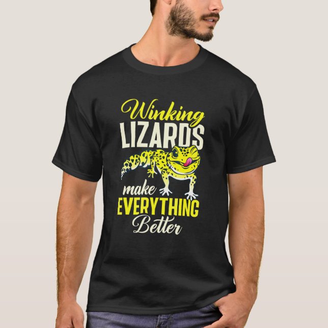 Leopard Gecko Lizard Reptile Herpetologist T-Shirt (Front)