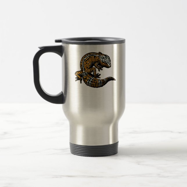Leopard Gecko Lizard Reptile Travel Mug (Left)