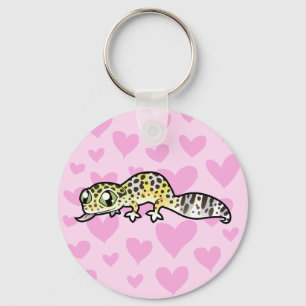Leopard Gecko Love Key Ring