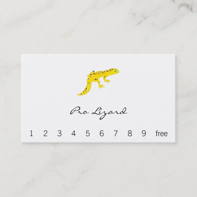 Leopard Gecko Loyalty Card (Front)