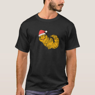 Leopard Gecko Santa Hat Christmas Kawaii Lizard Re T-Shirt