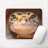 Leopard Gecko Smile Mouse Pad