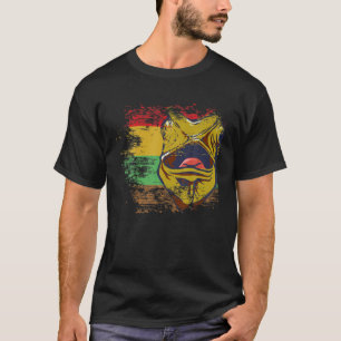 Leopard Gecko Vintage Sunset Retro Lizard Reptile T-Shirt