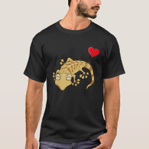 Leopard Gecko With Heart Balloon Valentines Day Lo T-Shirt