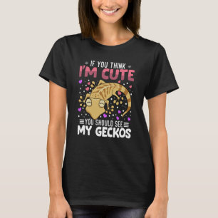 Leopard Geckos Heart Valentine's Day Animal For Wo T-Shirt